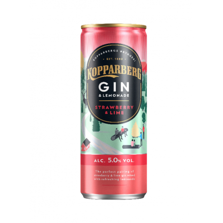 Kopparberg Gin & Lemonade Strawberry Lime 12x25cl. Lata